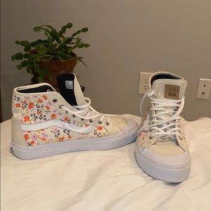 Floral High Top Vans